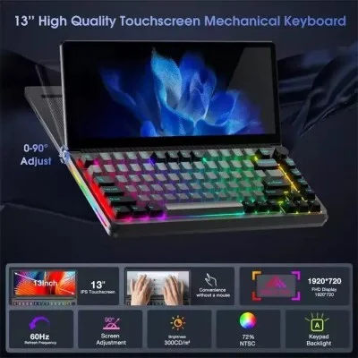 Gamvity Foldable Touch Expanding Screen Keyboard _ Black